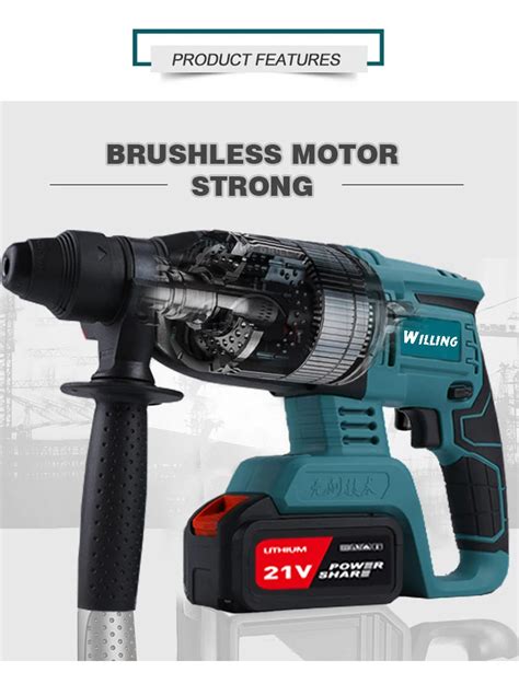 21v Taladro Inalambrico Brushless Cordless Electric Hammer Battery