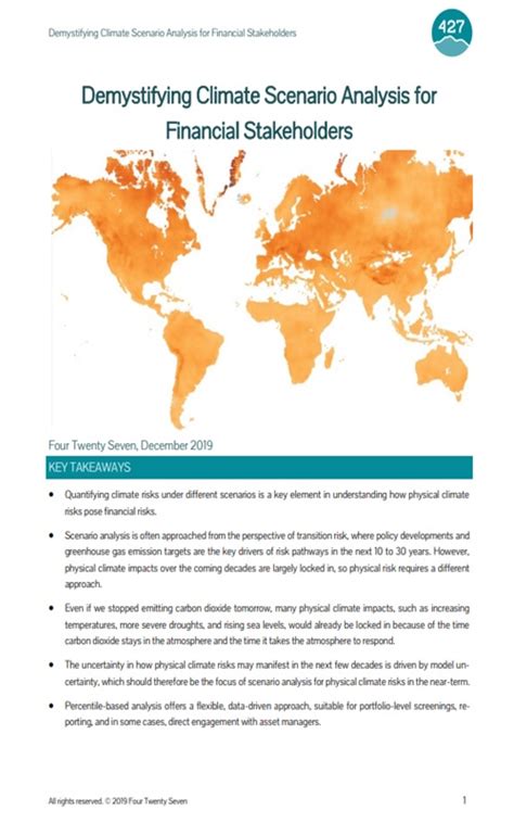 Demystifying Climate Scenario Analysis For Financial Stakeholders