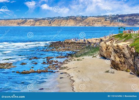 La Jolla Cove in San Diego, Southern California Stock Photo - Image of ...