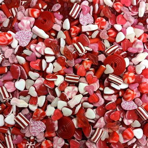 Red Pink White Sweet Mix 750g Of Pick And Mix Sweets Love Theme