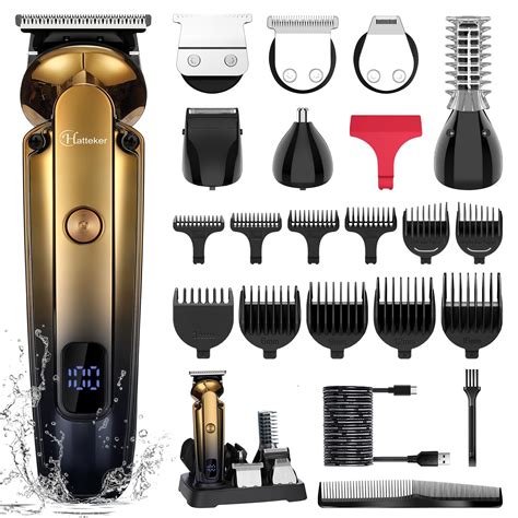 Hatteker Mens Beard Trimmer Kit Electric Razor Shaver Professional