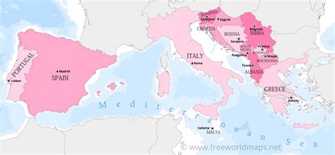 Southern Europe Maps - by Freeworldmaps.net