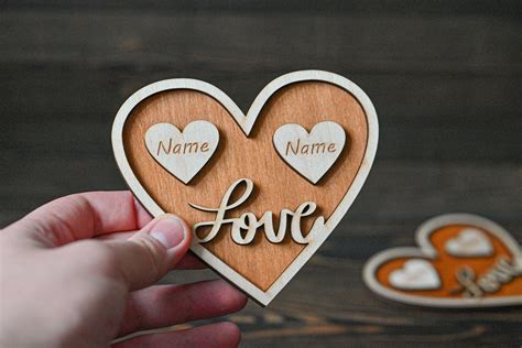 Heart Valentines Day Laser Cut Files Svg Dxf Glowforge Etsy