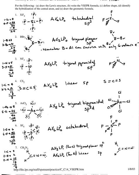 Lewis Structure Practice Worksheet Lewis Dot Notation Worksheet ...