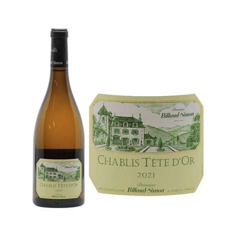 Chablis Tête d Or 2021 Domaine Billaud Simon Chablisien Vin