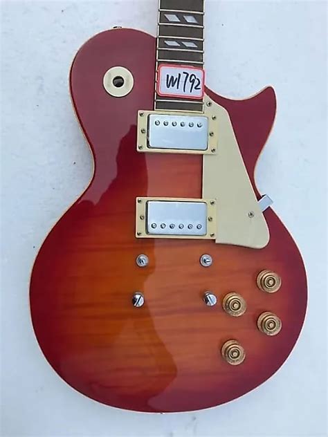 Cherry Burst Les Paul Lp Style Guitar Body With Maple Neck Reverb Uk