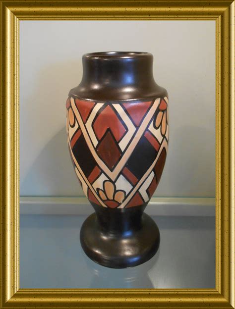 Art Deco Art Pottery Vase Céramique Montoise Mons Bergen Belgium