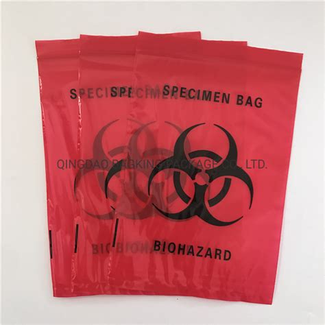 3 Layers 4 Layers Specimen Kangaroo Bag 6x9 Biodegradable Biohazard