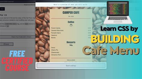 Learn Css By Building A Cafe Menu New 2023 Freecodecamp Walkthrough Complete Guide Youtube