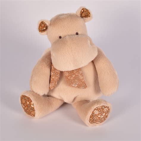 Peluche Hippopotame Beige Bandana Cm Histoire D Ours