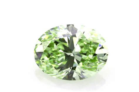 1.01ct Green Diamond - Natural Loose Fancy Yellow Green Color GIA Oval SI1