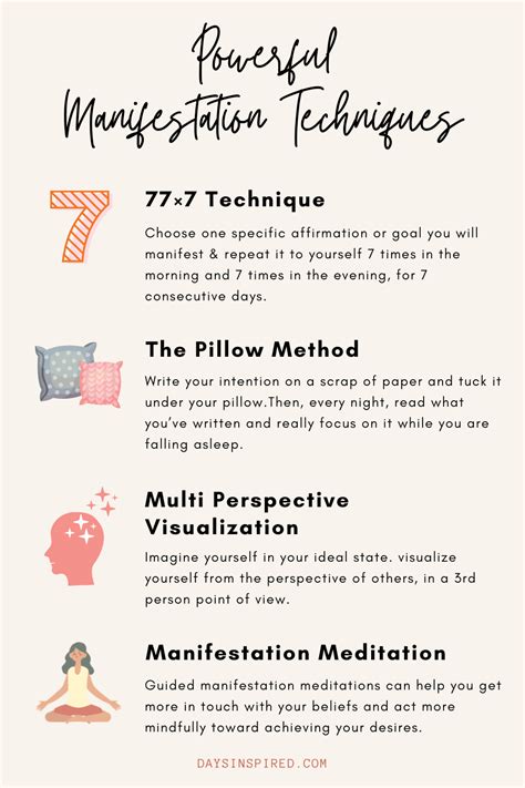 16 Manifestation Techniques You Can Try Today Days Inspired