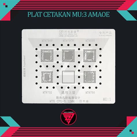 Jual Plat Cetakan MU 1 Amaoe Plat MU1 Amaoe Plat Cetakan IC Cpu Ram