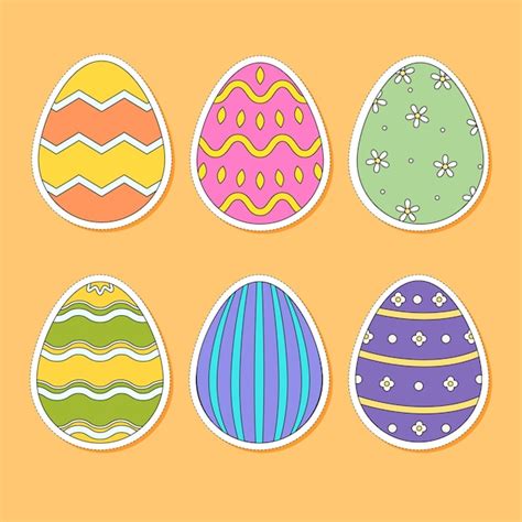 Premium Vector Easter Egg Sticker Vector Illustration