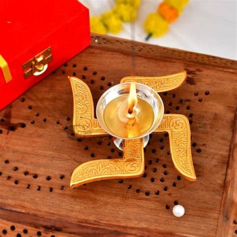 Brass Swastik Diya At Rs Decorative Diya And Candels In Jaipur