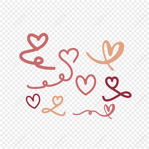 Hand Drawn Love Elements Svgheart Shapedcurveheart Shape Png Image