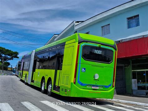 MobiBrasil inicia testes ônibus elétrico articulado da Eletra