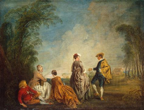 An Embarrasing Proposal - Jean-Antoine Watteau | Endless Paintings