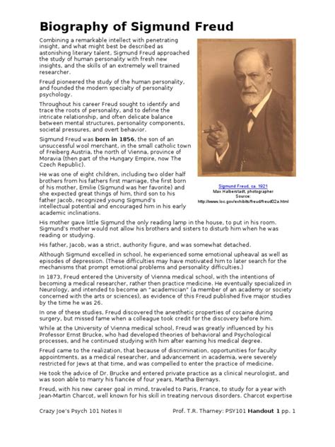 Biography Of Sigmund Freud Sigmund Freud Psychiatry