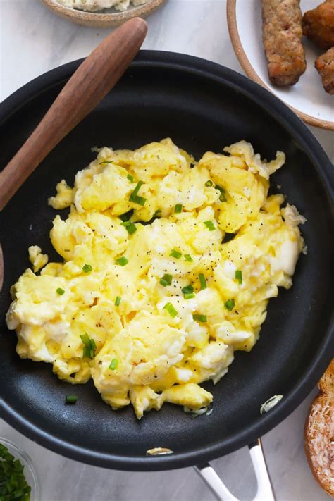 Perfect Scrambled Eggs Fluffy And Delicious Fit Foodie Finds