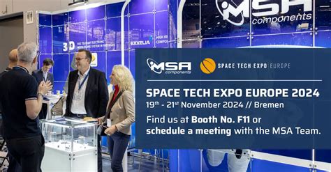 MSA Components At The Space Tech Expo Europe 2024 In Bremen MSA