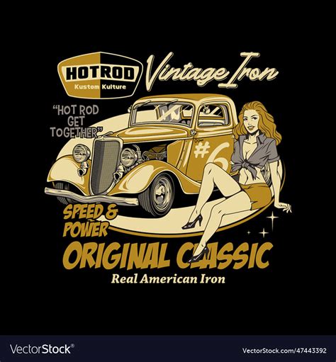 Hot Rod 01 Royalty Free Vector Image VectorStock
