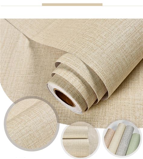 Autocollant mural flax beige 30cmx1m Papier peint auto adhésif