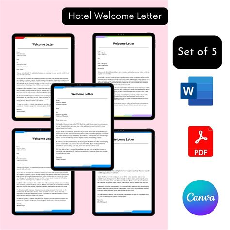 Hotel Welcome Letter Sample with Examples [Word Editable]