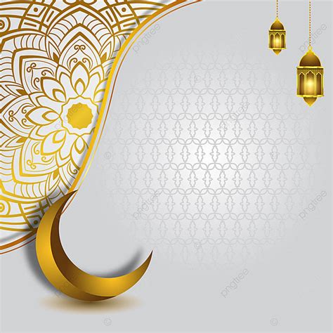 Arabic Islamic Elegant White Luxury Background Vector Mosque Crescent Wallpaper Ramazan Happy