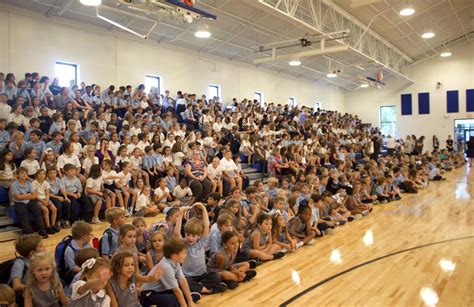 Our Lady Of Mercy School Holds Pep Rally To Celebrate Opening Of New