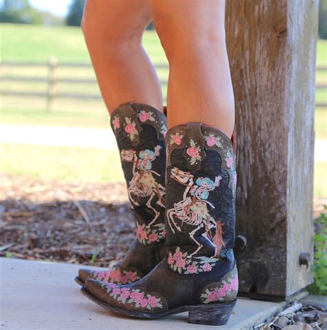 Old Gringo Ghost Rider Black L2473 2 Cowgirl Boots