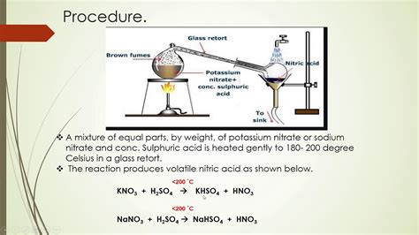 10a Lab Preparation Of Nitric Acid Youtube