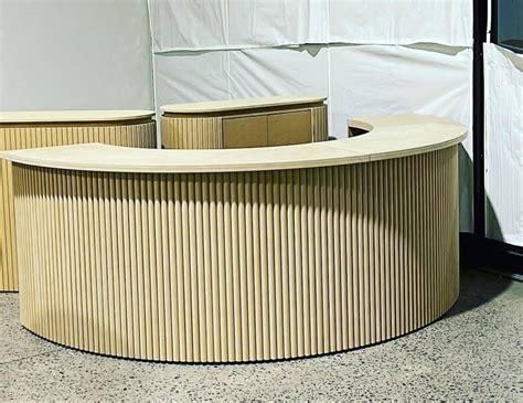 Fluted Reception Desk Fluted Table Dinner Table Modern Etsy