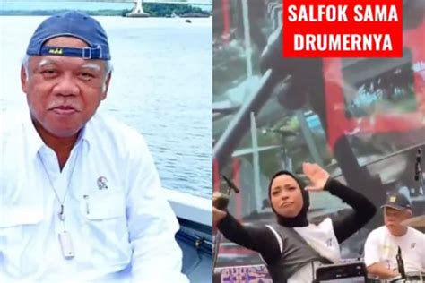 Aksi Menteri PUPR Basuki Hadimuljono Jadi Drummer Tantri Kotak Banjir