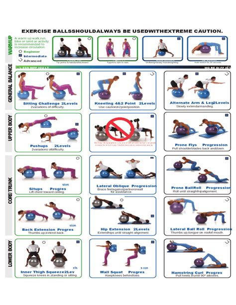 Printable Exercise Ball Workouts