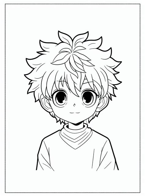 Killua Zoldyck Hunter X Hunter Coloring Pages