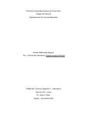 Pre Informe Espectroscopia Infrarroja Pdf Pontificia Universidad