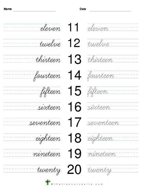 How To Write Cursive Numbers