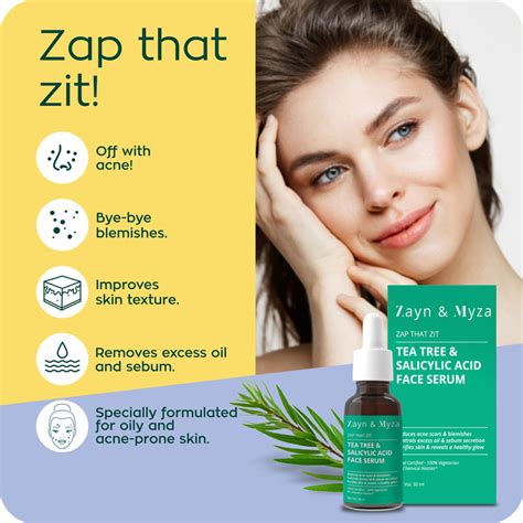 Zayn And Myza Tea Tree And Salicylic Acid Face Serum 30ml Meyeghor