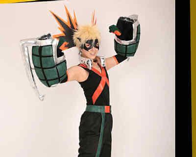 MHA Bakugo Cosplay Costume Katsuki Bakugou Outfit Fullset Gauntle Specialty Clothing, Shoes ...