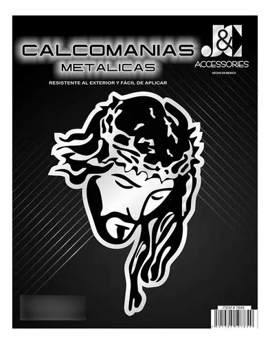 Calcomania Sticker Cristo Vinil Metalico Para Autos Meses Sin Inter S