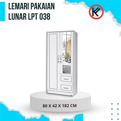 Jual Lemari Pakaian Pintu Kaca Bukaan Lunar Lpt Shopee Indonesia