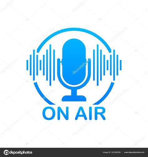 Podcast Icon Like On Air Live Podcast Badge Icon Stamp Logo Radio