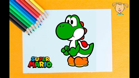 Cómo dibujar a YOSHI de MARIO BROS Aprende a dibujar y colorear con