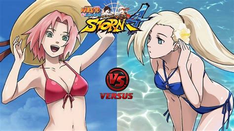 Sakura Haruno Traje De Baño Vs Ino Yamanaka Traje De Baño Nsuns4 Road To Boruto Latino Youtube