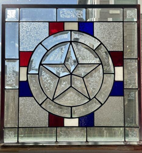 Texas Star Stained Glass Window Panel 18 5 8 X 18 5 8 Free Shipping 3789238034