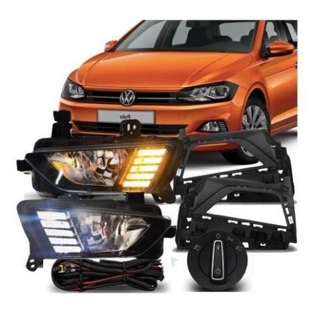 Kit Farol De Milha Completo Volkswagen Polo Virtus 2019 20 Auxiliar