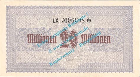 Inflation De Mio Mk Coblenz Notgeld Millionen Mark Schein In