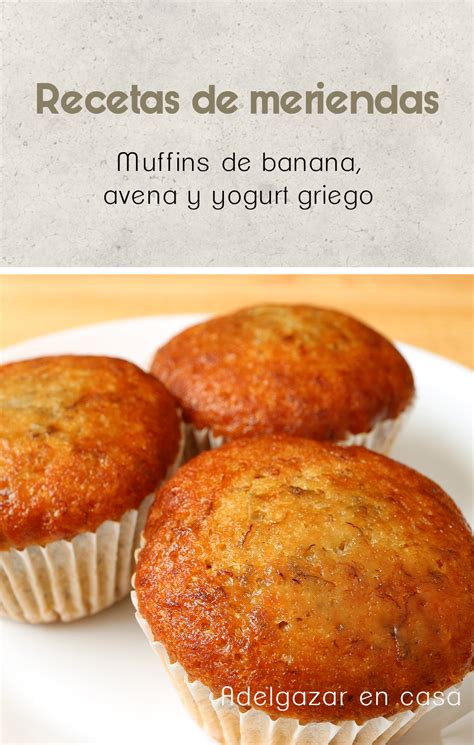 Muffins De Banana Avena Y Yogurt Griego Artofit