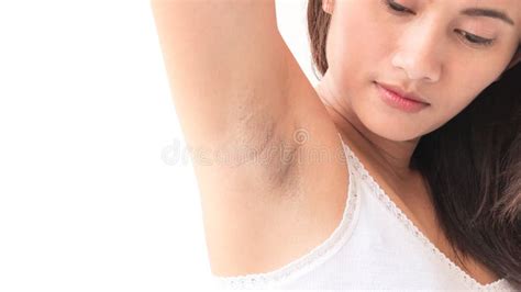 Black Armpit Skin in Asian Woman. Problem Underarm Rough Chicken Skin ...